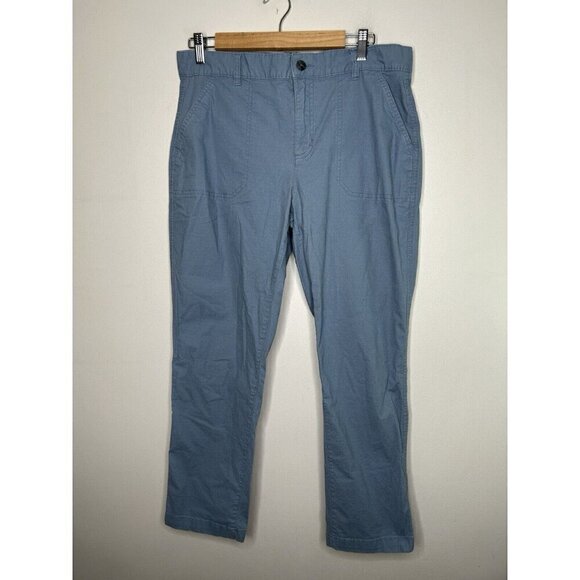 Eddie Bauer Pants Womens Blue Pockets Hiking Utility Active Size 10 - Picture 1 of 9